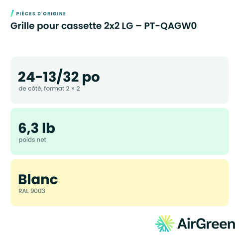 Grille pour cassette 2x2 LG – PT-QAGW0
