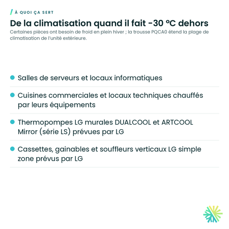 À quoi ça sert – Trousse de contrôle basse température LG – PQCA0