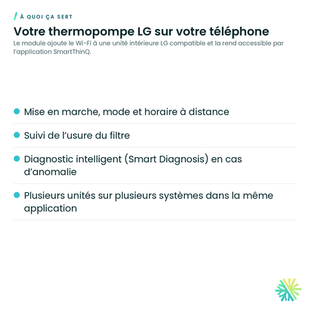 À quoi ça sert – Module Wi-Fi LG SmartThinQ PWFMDD200