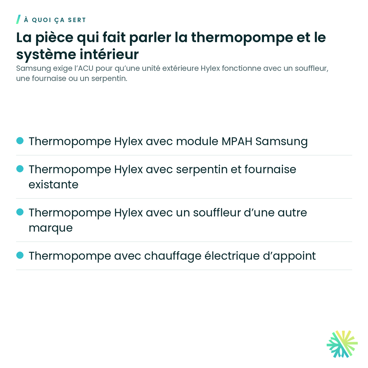 À quoi ça sert – Module de contrôle ACU Samsung Hylex MXD-U001XN