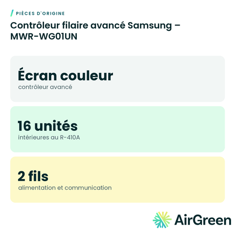 Contrôleur filaire avancé Samsung – MWR-WG01UN