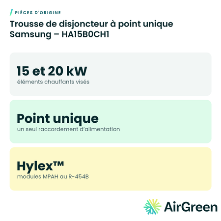 Trousse de disjoncteur à point unique Samsung – HA15B0CH1