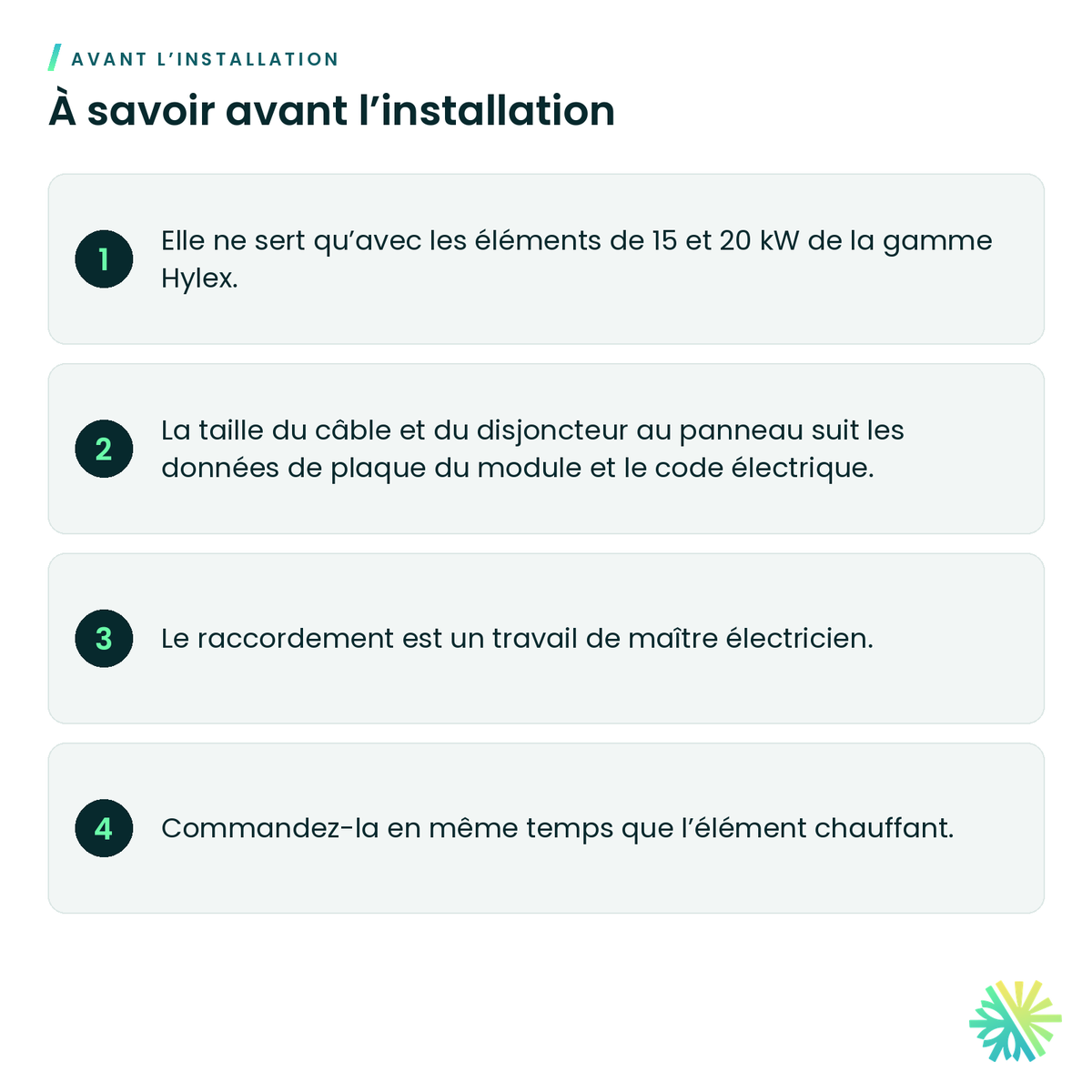 À savoir avant l’installation – Trousse de disjoncteur à point unique Samsung – HA15B0CH1