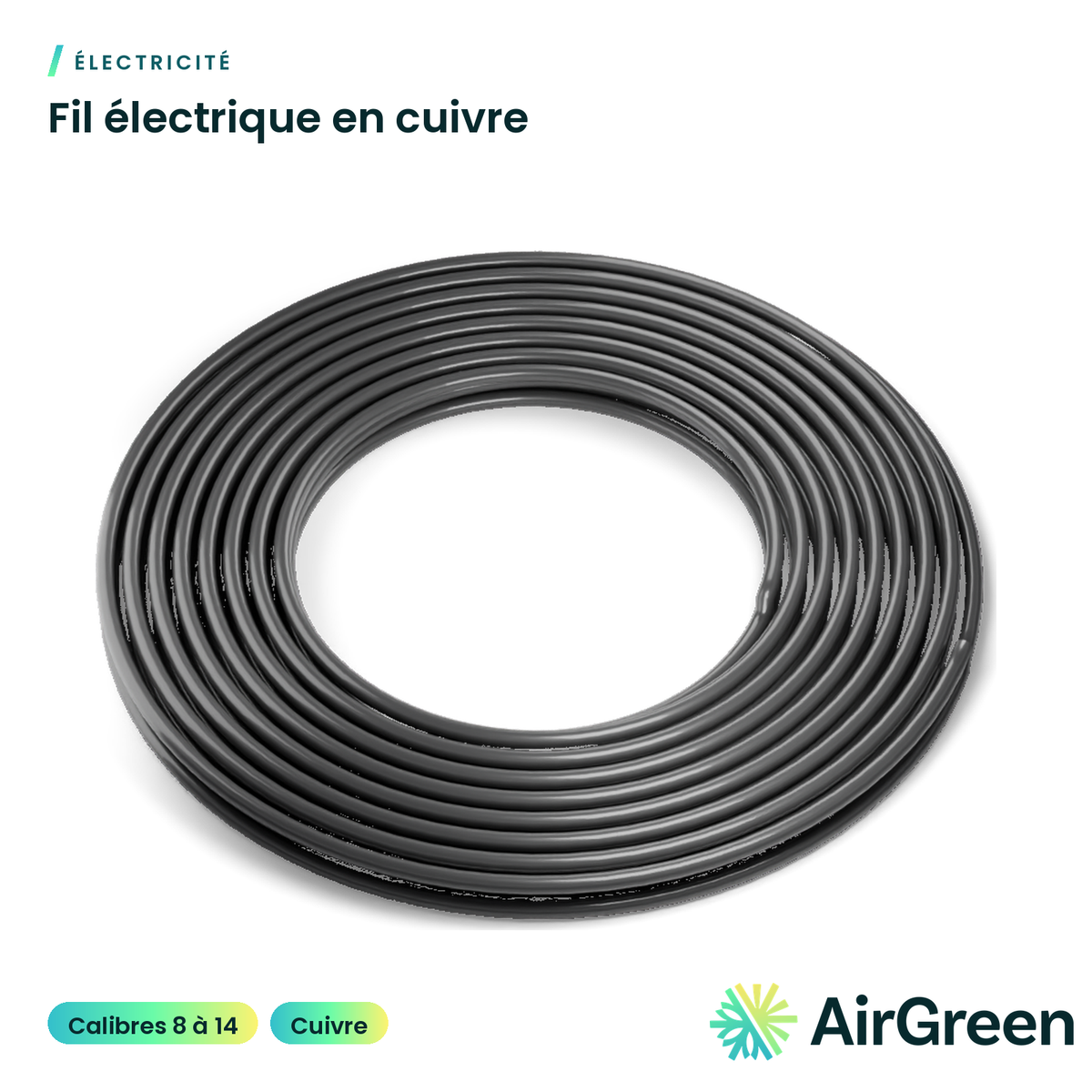 Fil électrique en cuivre