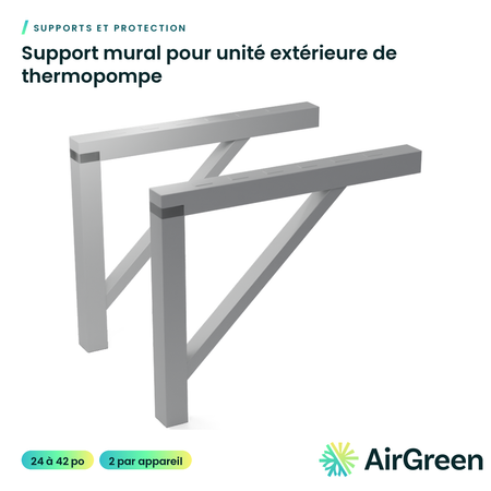 Support mural pour unité extérieure de thermopompe