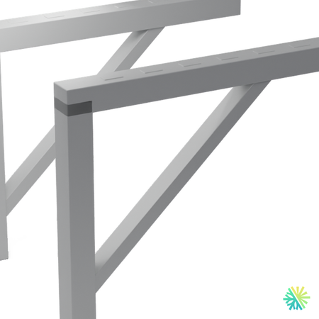 Vue de détail – Support mural pour unité extérieure de thermopompe