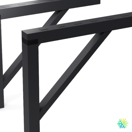 Vue de détail – Support mural robuste pour thermopompe (115 ou 200 lb)