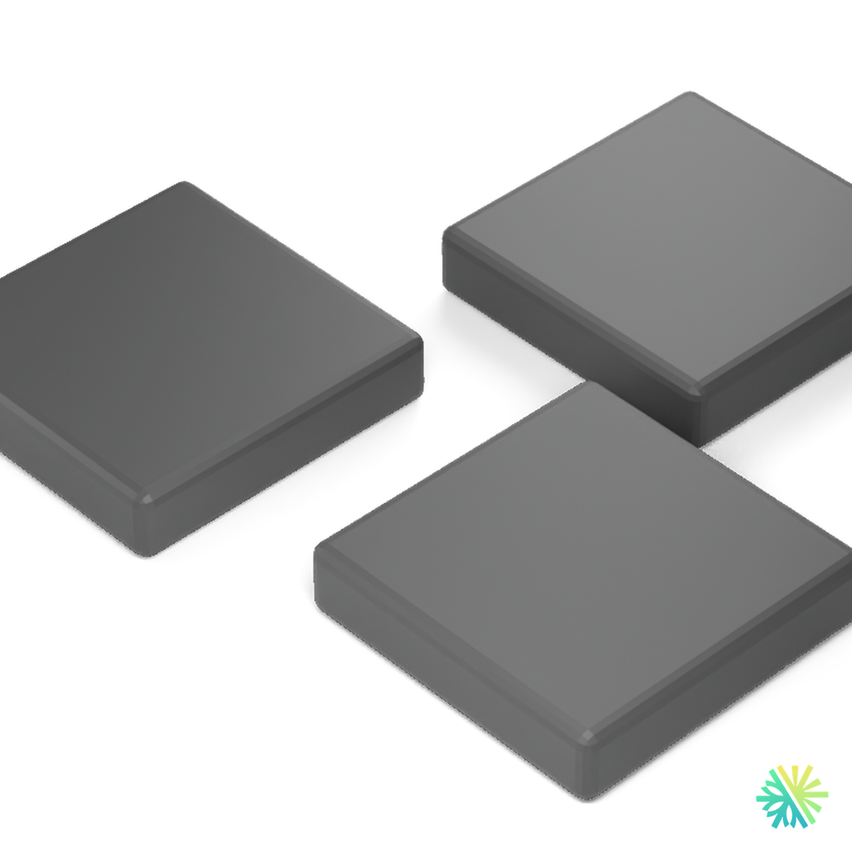 Vue de détail – Sous-pattes en plastique pour support au sol (3 × 3 po)