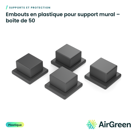 Embouts en plastique pour support mural – boîte de 50