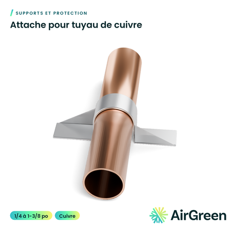 Attache pour tuyau de cuivre
