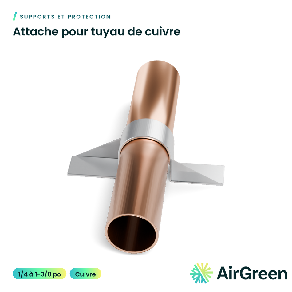 Attache pour tuyau de cuivre