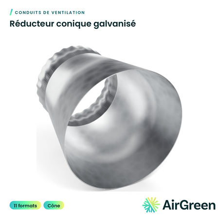 Réducteur conique galvanisé