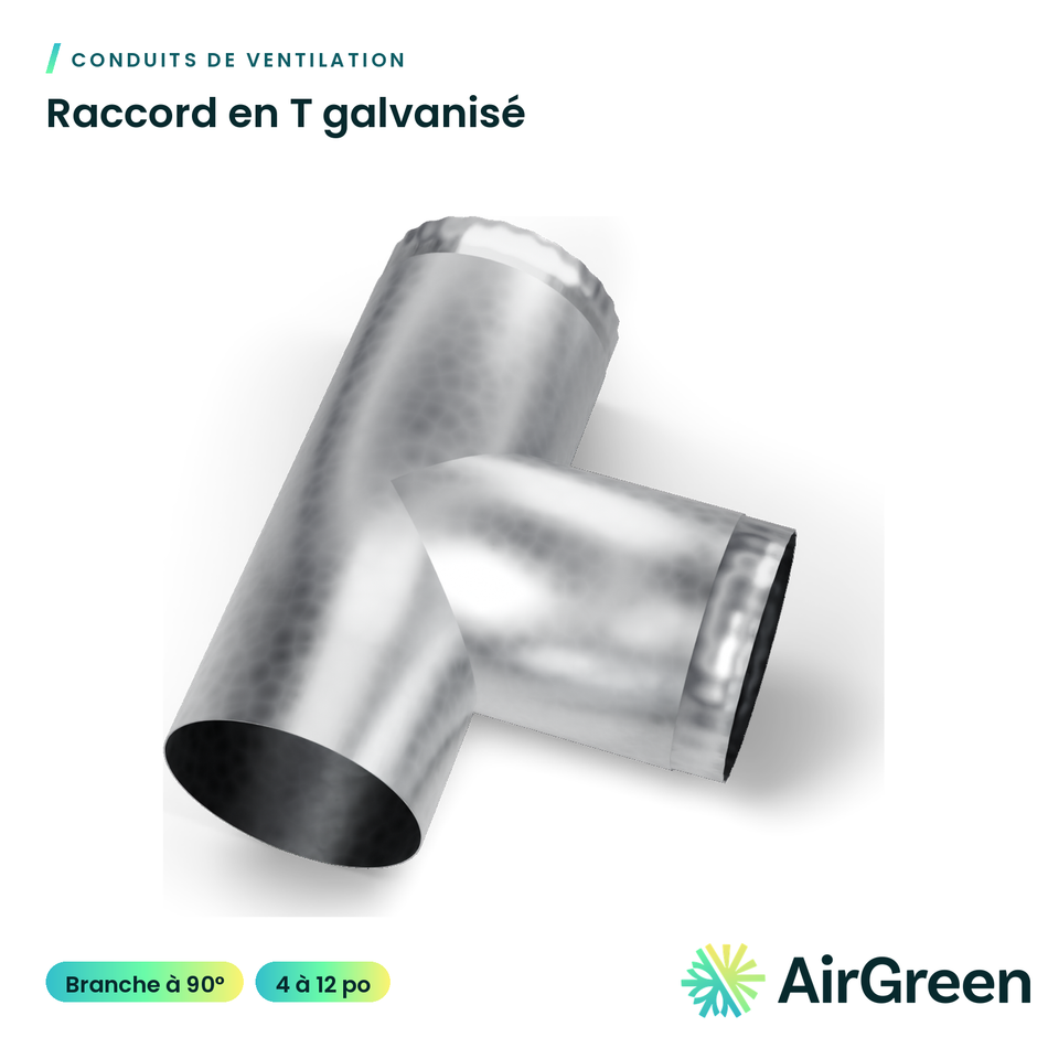 Raccord en T galvanisé