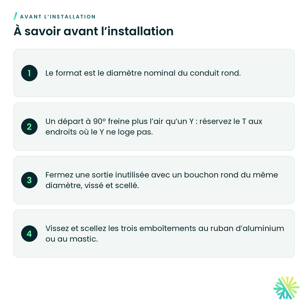 À savoir avant l’installation – Raccord en T galvanisé