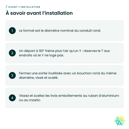 À savoir avant l’installation – Raccord en T galvanisé