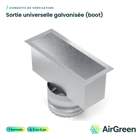Sortie universelle galvanisée (boot)