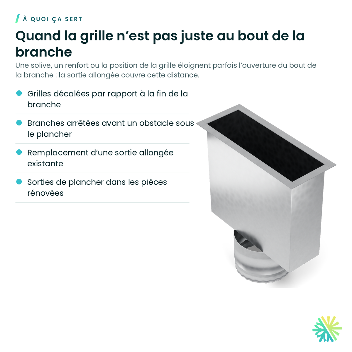 À quoi ça sert – Sortie allongée galvanisée (boot)
