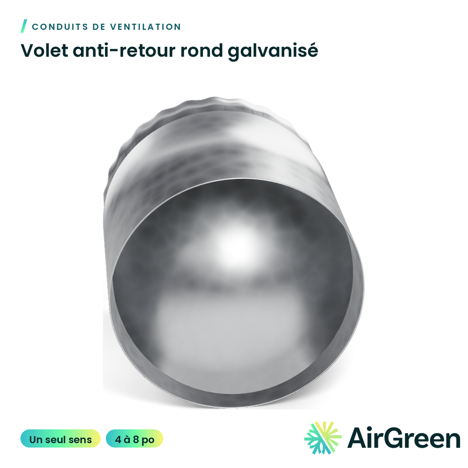 Volet anti-retour rond galvanisé