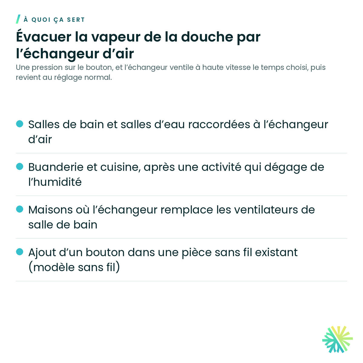 À quoi ça sert – Minuterie murale pour échangeur d'air