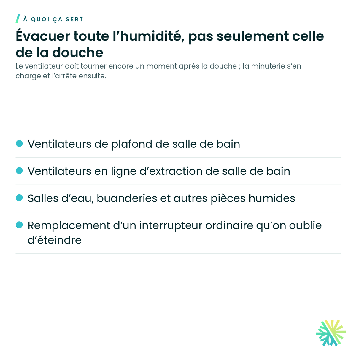 À quoi ça sert – Minuterie pour ventilateur de salle de bain