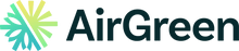 Logo of AirGreen featuring a stylized green gradient emblem and company name.