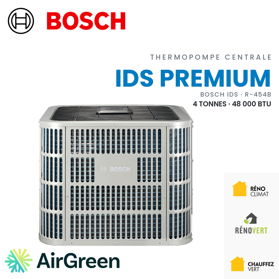 Thermopompe centrale Bosch IDS Premium 4 tonnes, R-454B