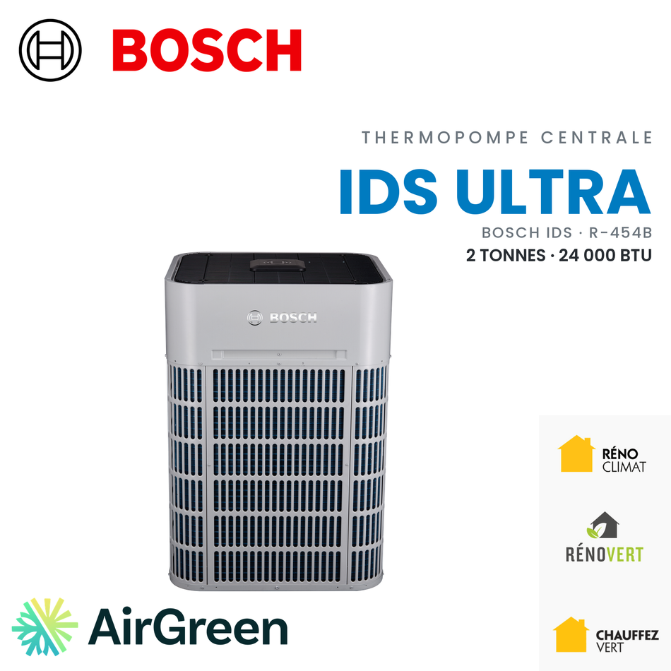 Thermopompe centrale Bosch IDS Ultra 2 tonnes, R-454B