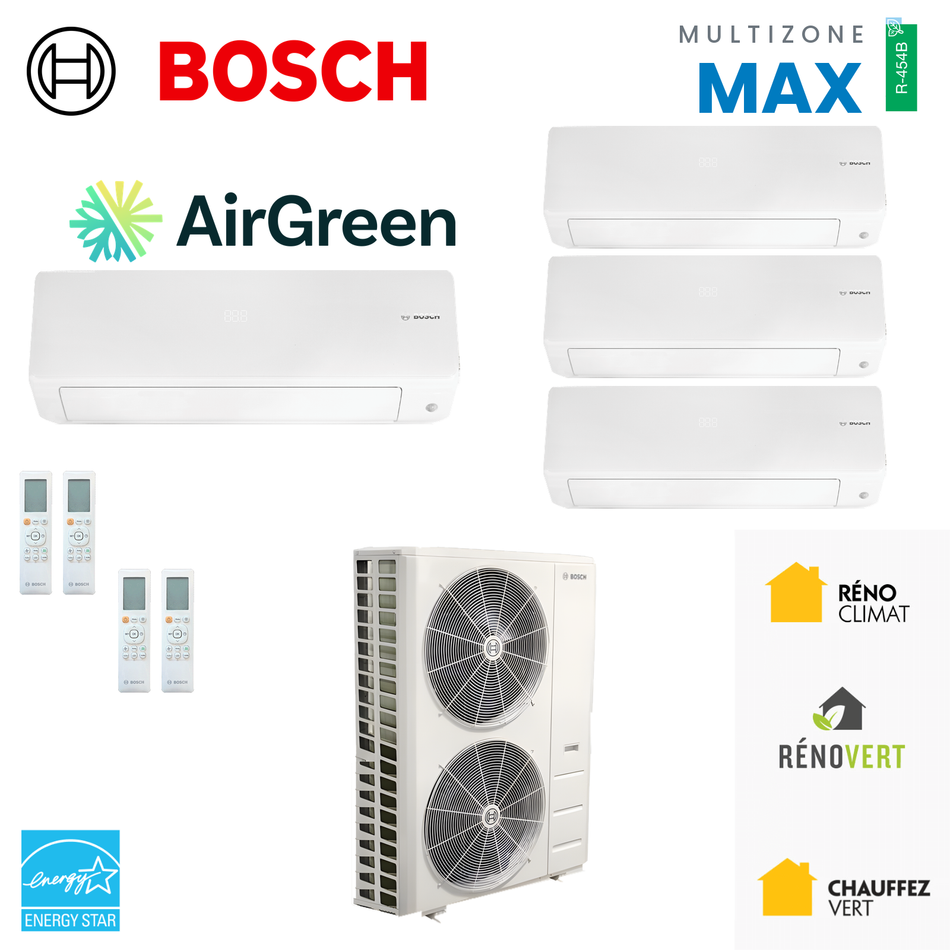 Thermopompe multizone Bosch Climate 5000 MAX Performance, 4 zones, R-454B
