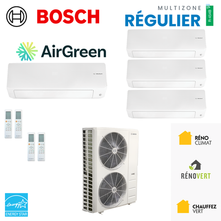 Thermopompe multizone Bosch Climate 5000 Régulier, 4 zones, R-454B