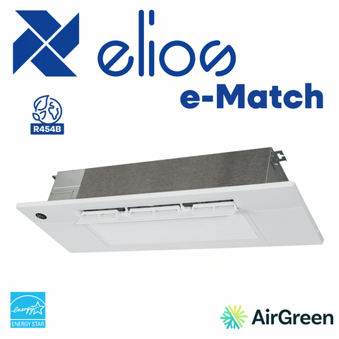 Cassette 1 Voie ELIOS | 12 000 BTU R454B | Installation Grand Montréal, energy efficient air conditioning unit by AirGreen.