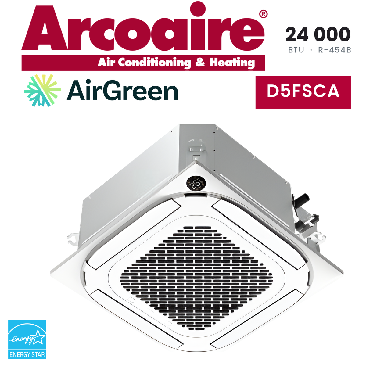 Cassette de plafond Arcoaire D5FSCA de 24 000 BTU au R-454B