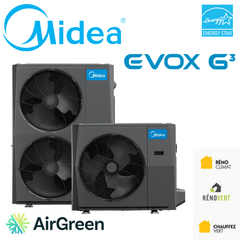 Thermopompe centrale MIDEA EVOX G3 · 1,5&nbsp;tonne