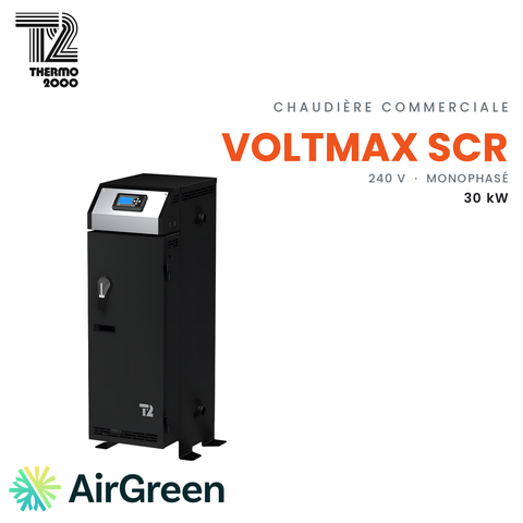 Chaudière électrique commerciale Thermo 2000 VoltMax SCR VOLTSCR24030P1 de 30 kW, 240 V monophasé