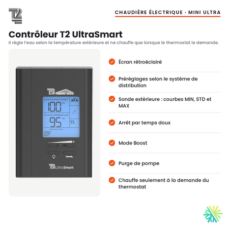 Contrôleur T2 UltraSmart de la chaudière électrique Thermo 2000 Mini ULTRA