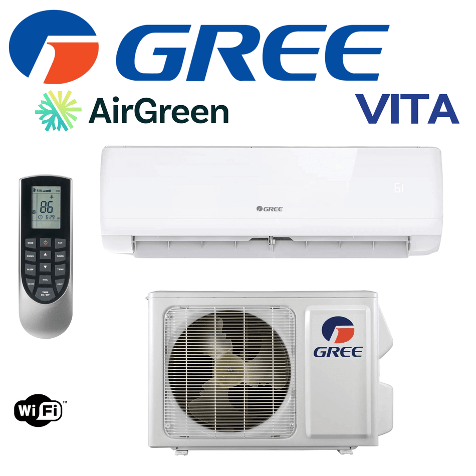 GREE VITA Ductless Air Conditioner 9,000 BTU (2024) Montreal, Laval, Longueuil, South Shore & North Shore