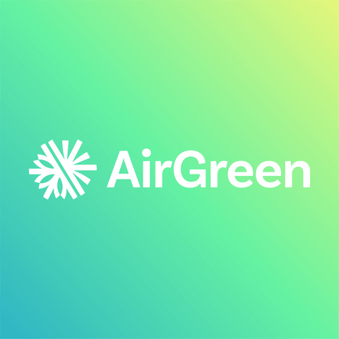 Logo of AirGreen with green gradient background