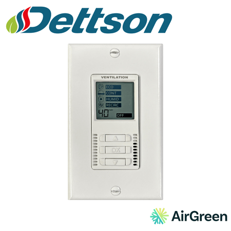 Commande murale DETTSON SA-LCD15 — vente et installation par AirGreen à Montréal, Laval, Longueuil, Rive-Sud et Rive-Nord