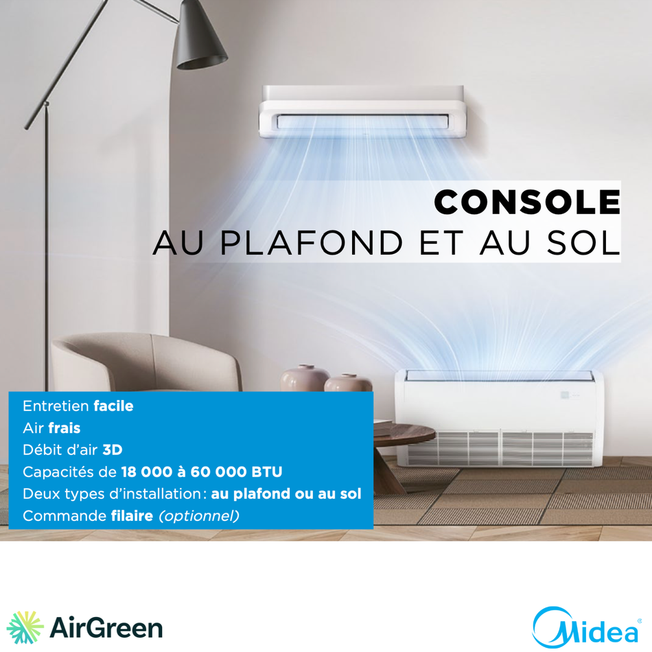 MIDEA - Ceiling/Floor Console - Heat Pump | 36,000 BTU