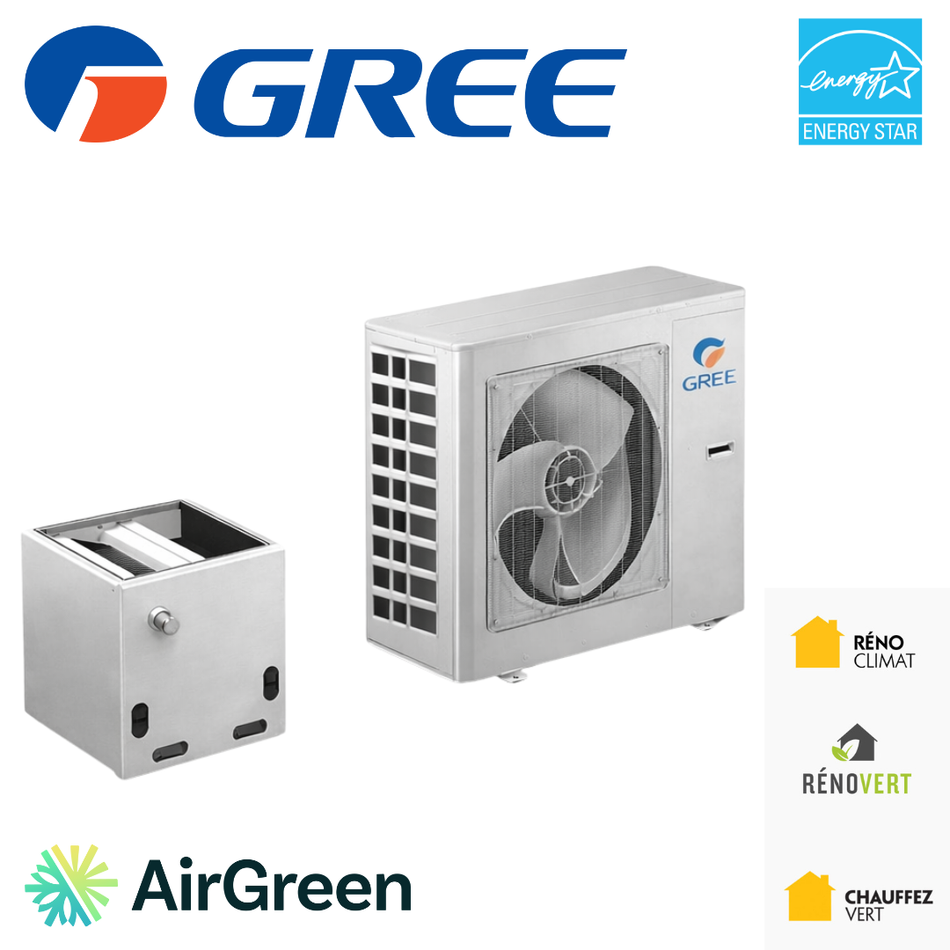 GREE FLEXX R410A “ADD-ON” Central Heat Pump | 2T - Cased Coil