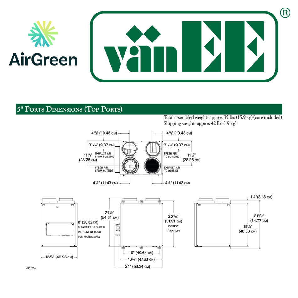 vänEE V160H65RT Air Exchanger | Montreal, Laval, Longueuil, South Shore and North Shore
