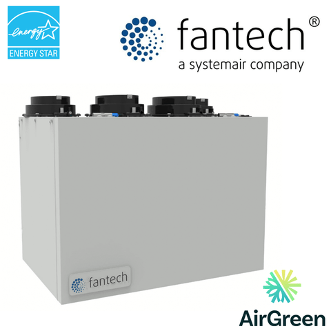 Échangeur d'Air FANTECH VHR 100R ES Grand Montréal avec logos Fantech et AirGreen