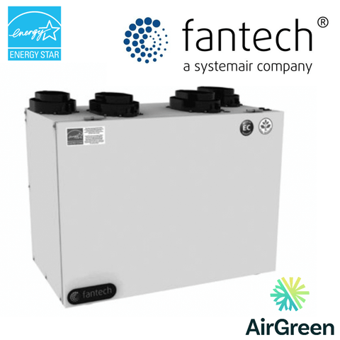 Échangeur d'Air FANTECH VHR 200R EC Grand Montréal by AirGreen, Energy Star certified heat recovery ventilator.