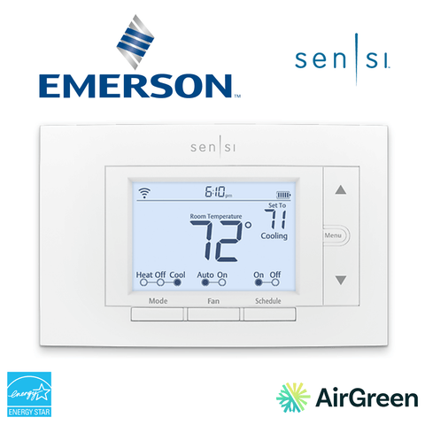 SENSI Thermostat Intelligent display by Emerson available in Montréal, Laval, Longueuil, Rive Sud & Rive Nord from AirGreen.
