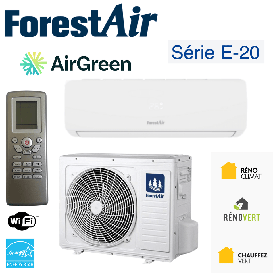 FORESTAIR E-20 Heat Pump | 12000 BTU 220V | Installation in Greater Montreal & Montérégie