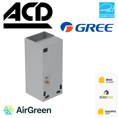 Fournaise Électrique ACD FDX FLEXX | 5 Tonnes | Montréal, Laval, Longueuil, Rive Sud et Rive Nord, shown with energy certifications