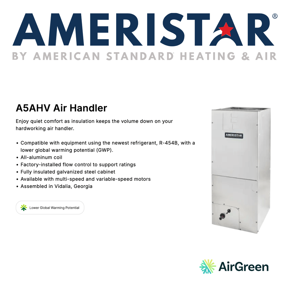 AMERISTAR A5AHV Air Handling Unit | 1.5-2.5 Tons | Montreal, South Shore & North Shore