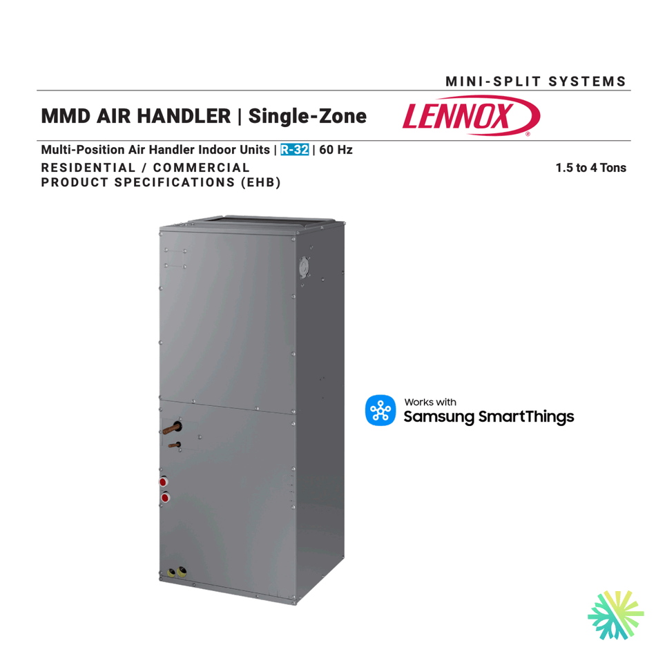 Fournaise Électrique LENNOX MMD | 2.5 Tonnes, compatible SmartThings, pour une performance optimale.