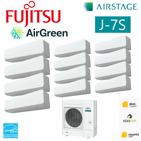 FUJITSU AIRSTAGE J-7S VRF R32 | 48000 BTU - 12 Unités Intérieures product image