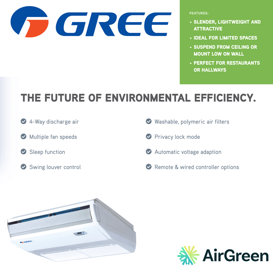 GREE Floor-Ceiling Unit | 12,000 BTU | Montreal, Laval, Longueuil, South Shore and North Shore