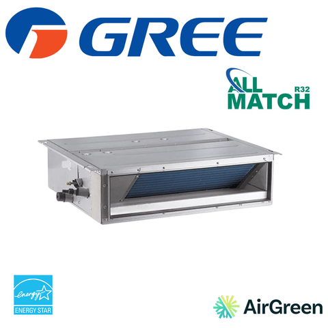 Thermopompe Gainable GREE All Match Slim Duct R32 | 30 000 BTU, produit par AirGreen pour CVAC à Montréal